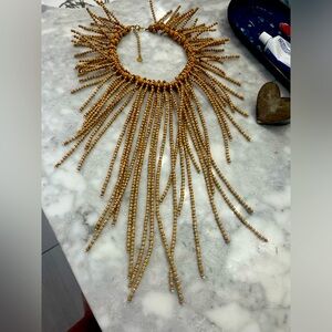 Wooden Beaded Anthropologie statement necklace